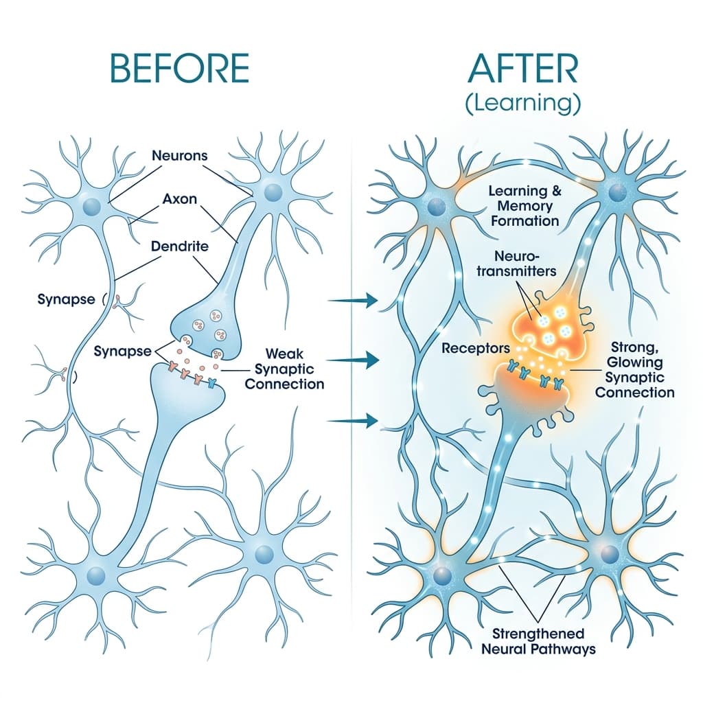 Neuron Learning Process - Before and After